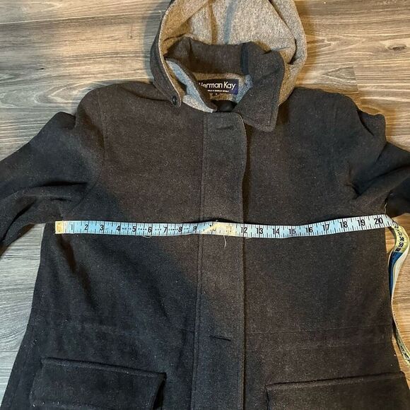 Herman Kay gray wool women’s small coat - Picture 3 of 8